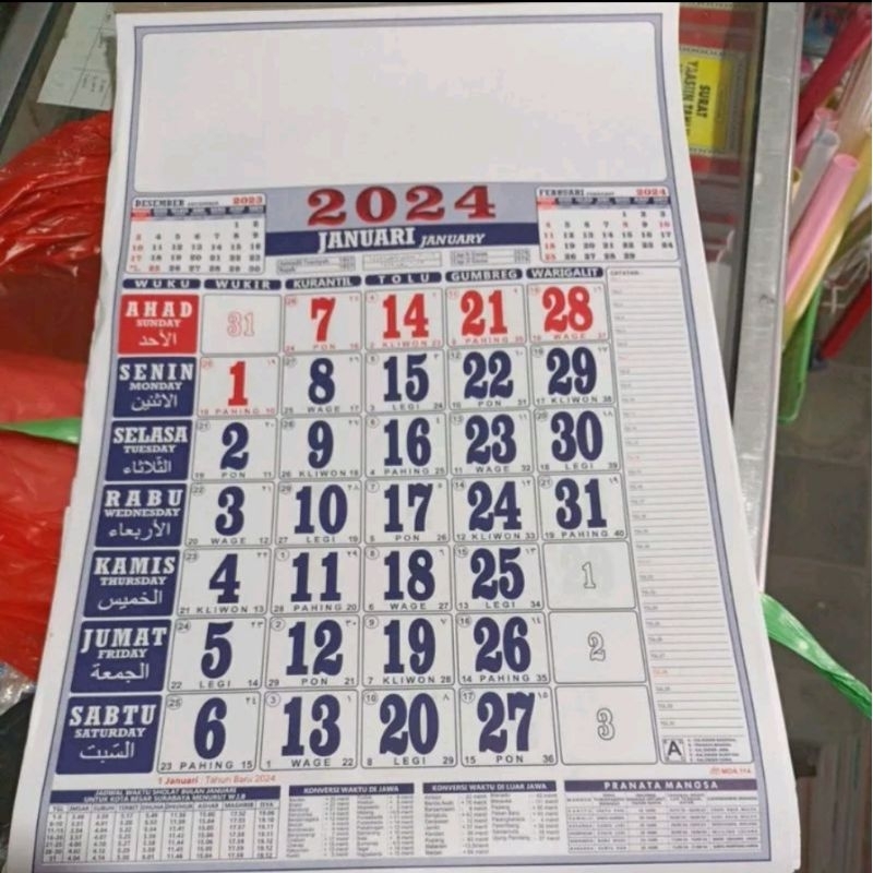 Kalender 2024 Lengkap Dengan Hijriyah Jawa Dan Pasaran