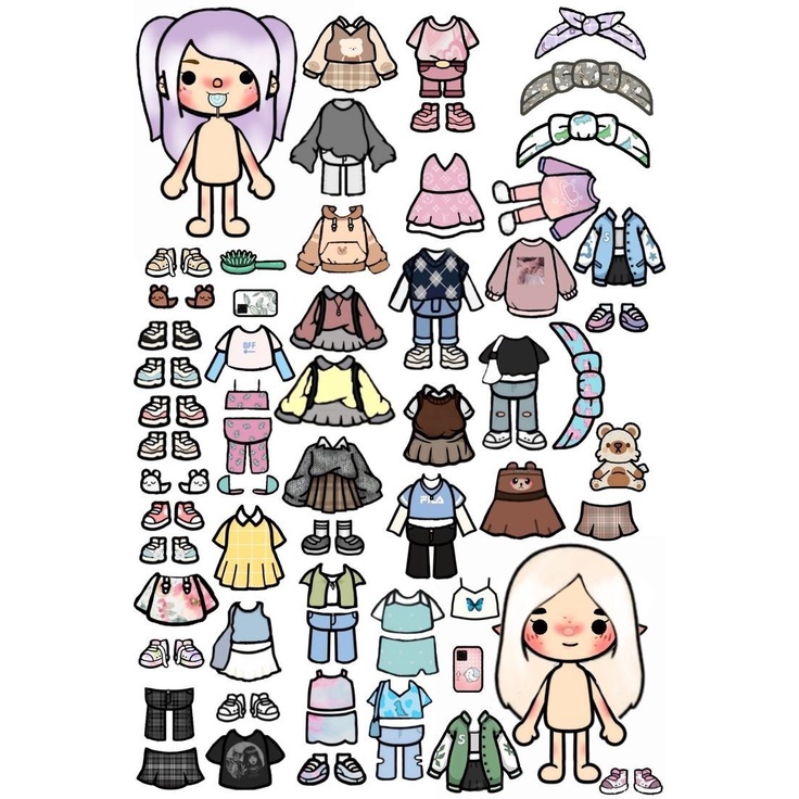 Toka Boka Avatar Paper Doll Template Paper Dolls Clothing Off