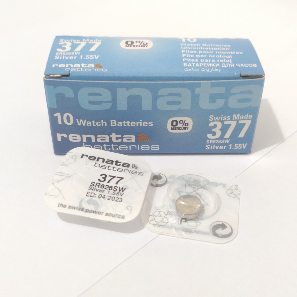 10 Pilas Para Reloj Renata 377 Sr626sw