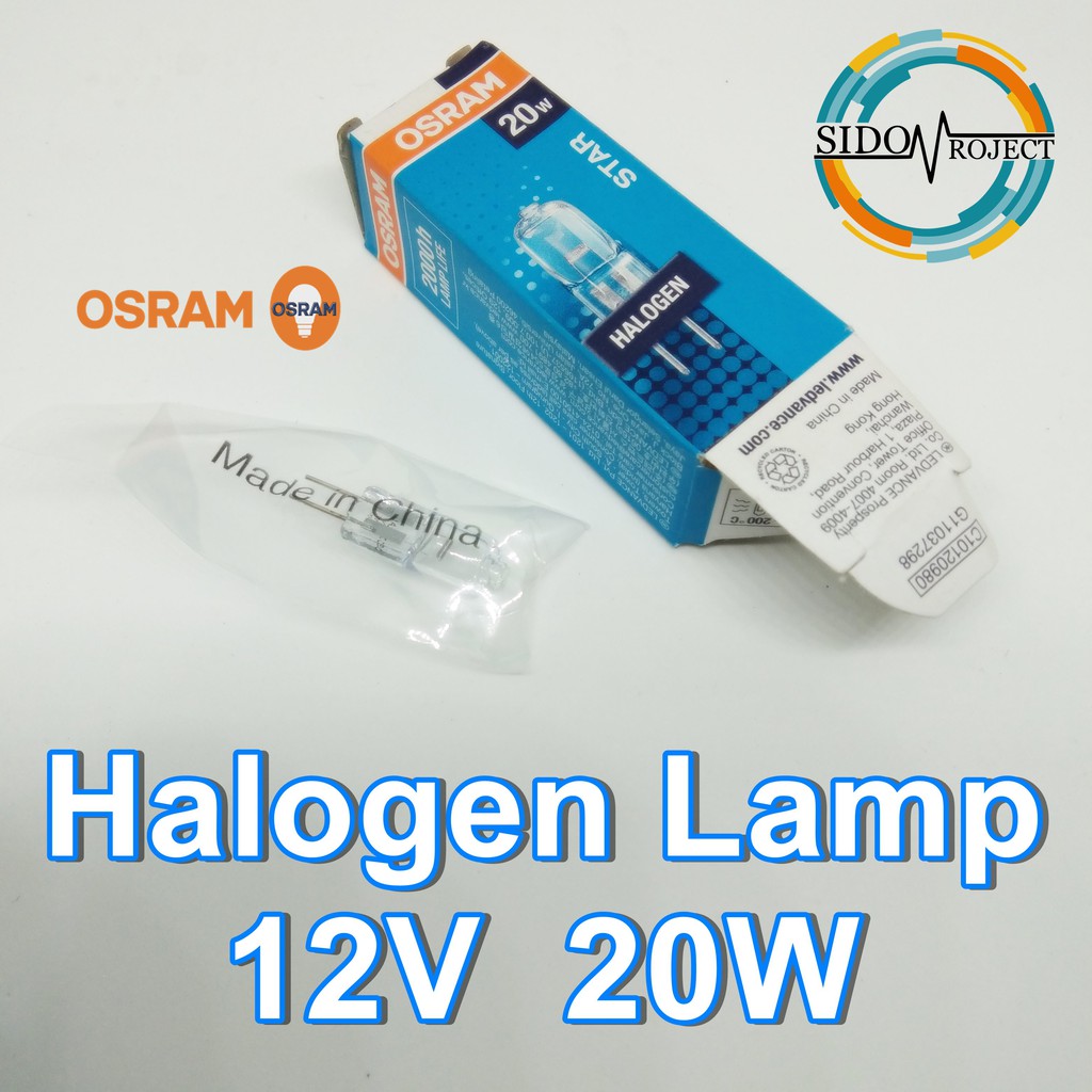 Jual Halogen 12V 20W Osram Lampu Original Bentuk Kacang 12 Volt 20