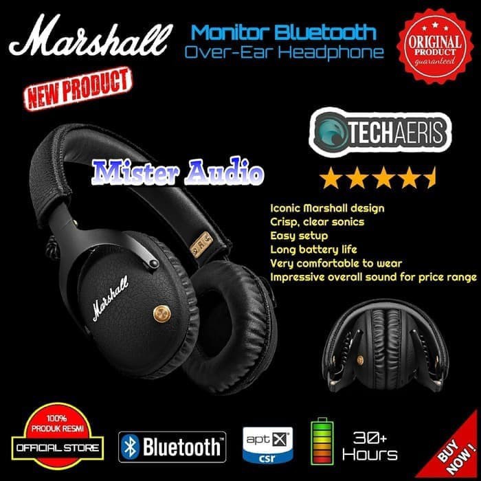 Jual Marshall Monitor Bluetooth Over Ear Headphone Original