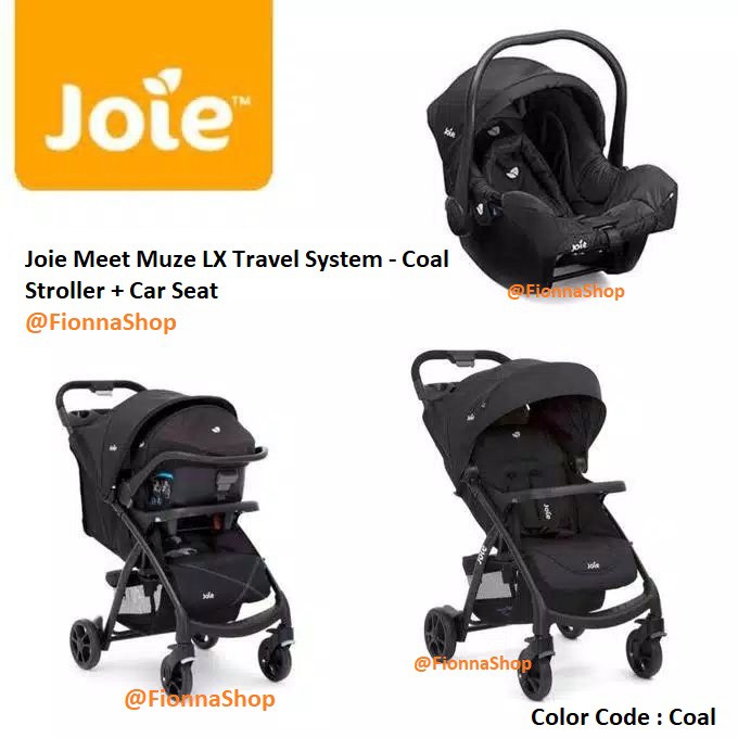 Jual Stroller Joie Meet Muze LX Travel System Plus Car Seat Coal