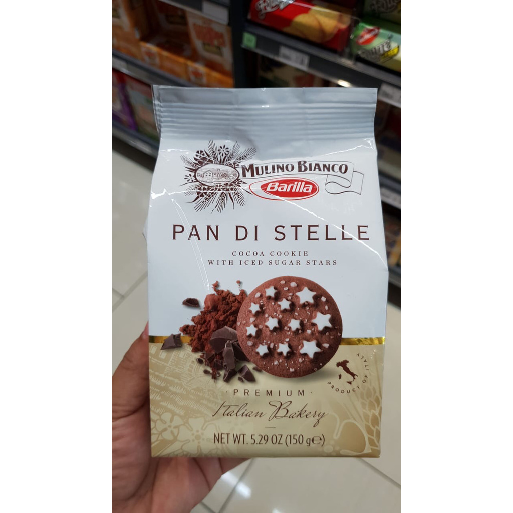 Jual Secrenada - Mulino Bianco Barilla Pan Di Stelle (Cocoa Cookie With Ice  Sugar Stars