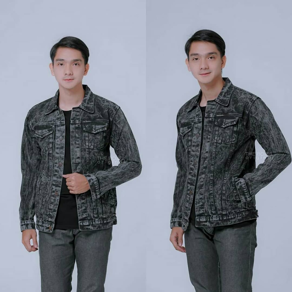 Jaket jeans 2025 black wash