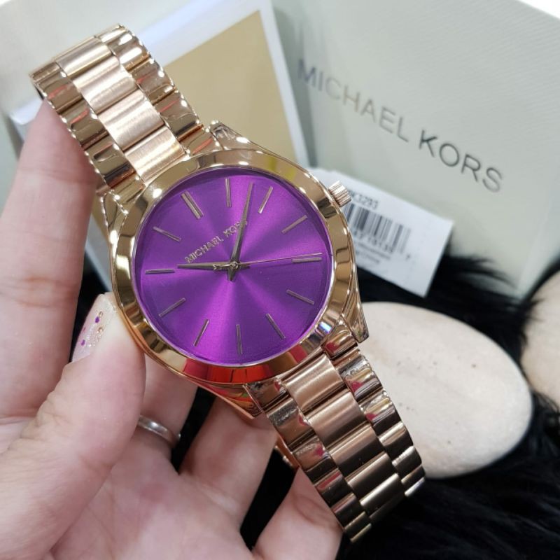 Michael Kors Original MK3293 MK 3293 For Ladies All Steel Rose Gold