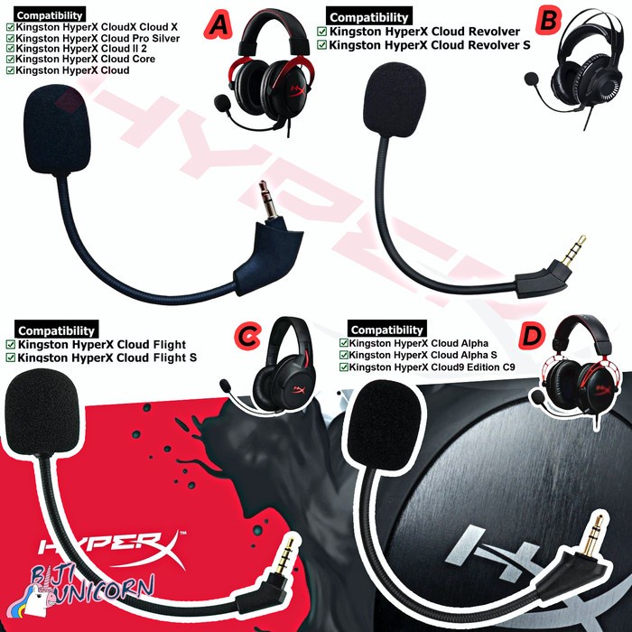 Jual Mic HyperX Cloud X Pro I II 1 2 Core Flight S Revolver Alpha