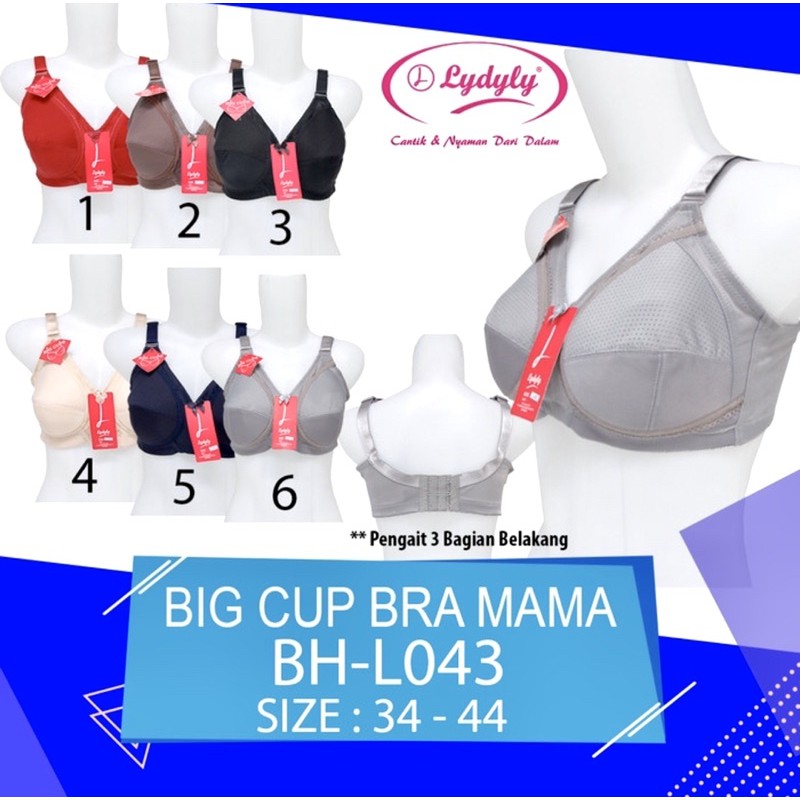 LYDYLY Bra JUMBO Big Cup Besar Kawat Busa Tipis Cup D/ Size 38 - 48