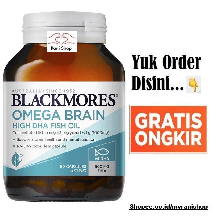 Jual Blackmores Omega Brain High DHA Fish Oil Omega 3 60 Cap