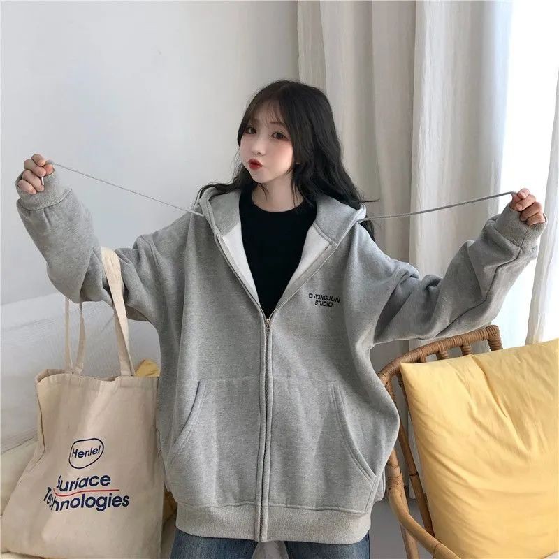 Hoodie best sale zipper oversize