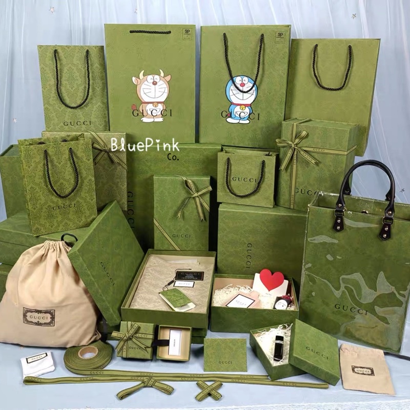 Gucci green paper online bag