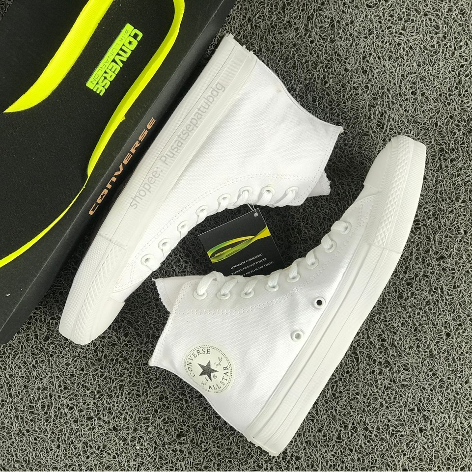 Converse with cheap lunarlon white