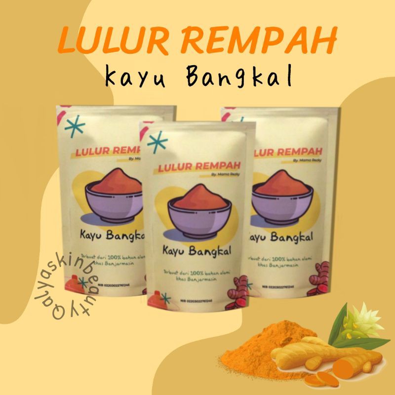 Jual BPOM ORI Lulur Rempah Kayu Bangkal Kuning by Mama Rezky | Shopee  Indonesia