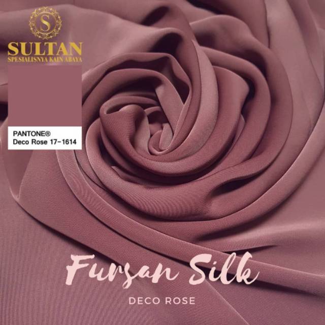 0.5m FURSAN SILK warna deco rose ori Sultan