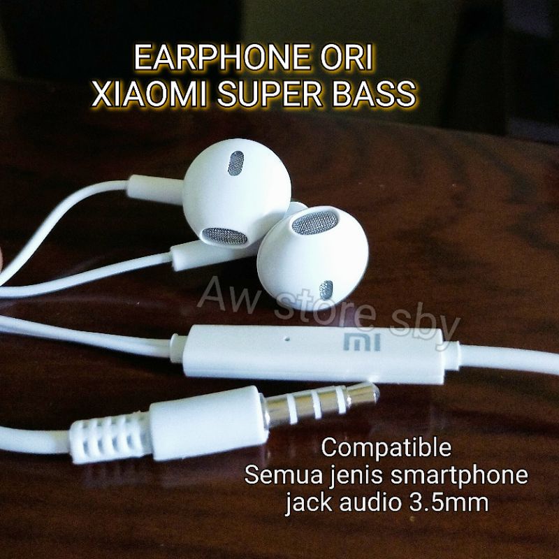 Jual EARPHONE XIAOMI ORI BASS STEREO HEADSET XIAOMI REDMI 4A 5A 6A