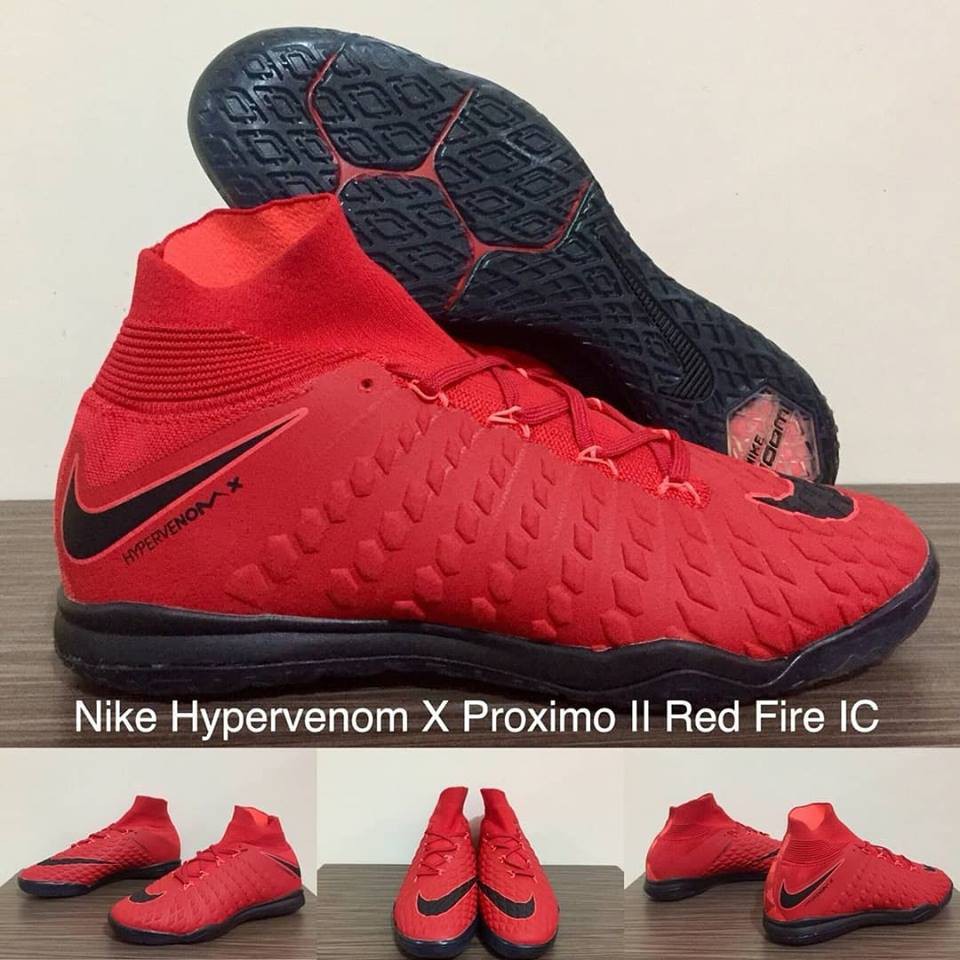 Sepatu futsal 2025 nike hypervenom merah