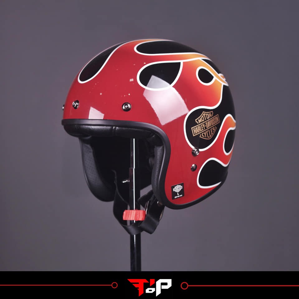 Retro Flame B01 3/4 Helmet