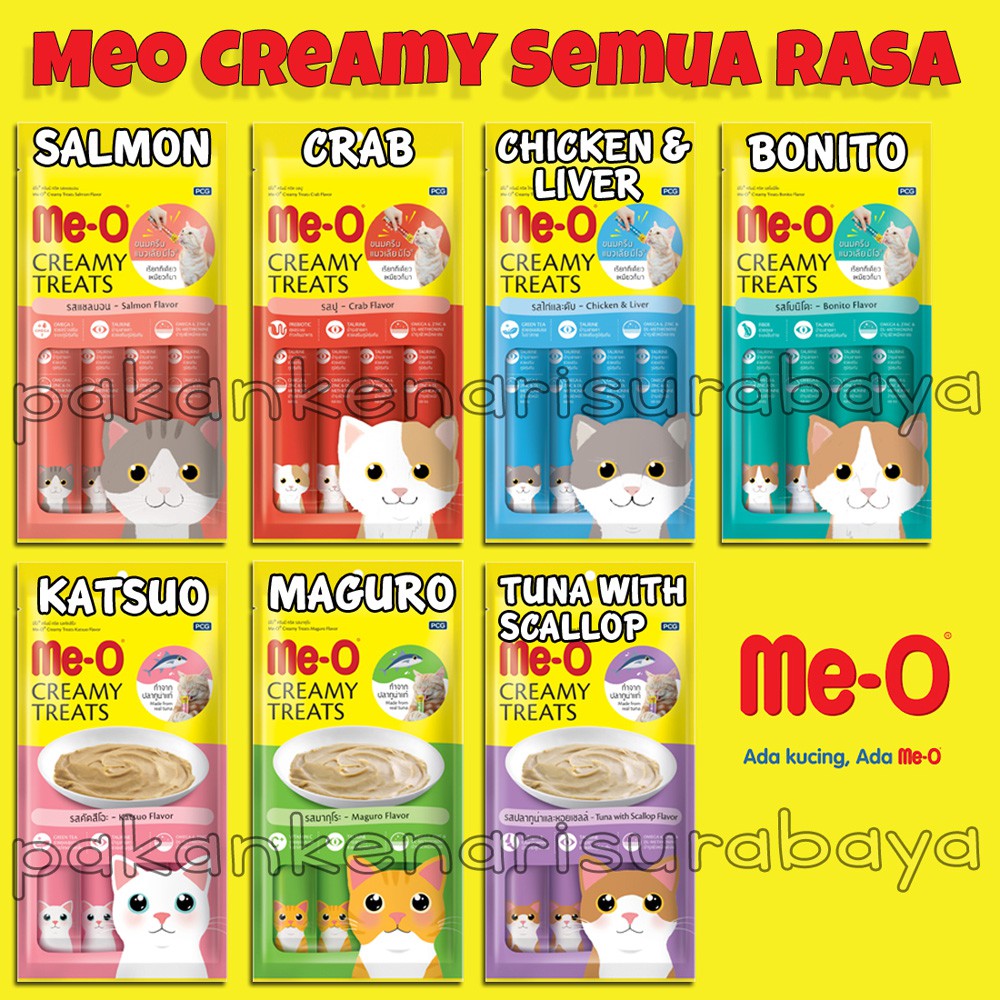 Jual Ecer Grosir Meo Creamy Treats Semua Rasa 1 Pack Isi 4