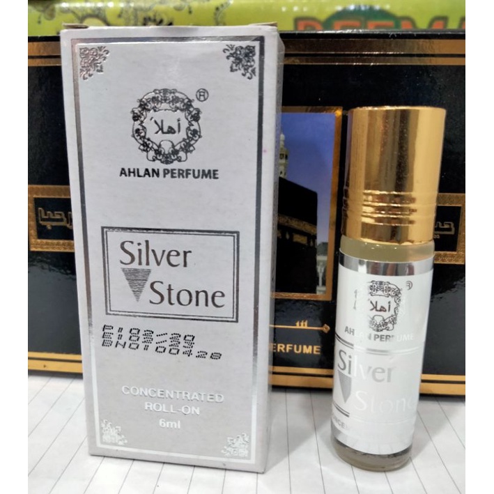 Jual Exp 2026 AHLAN PARFUM SILVER STONE ORIGINAL SAUDI 6 ML