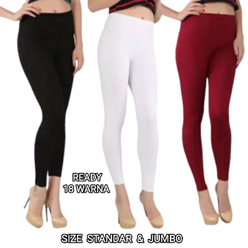 Jual Celana Legging Panjang Wanita / Bahan Spandex Balon /Dalaman