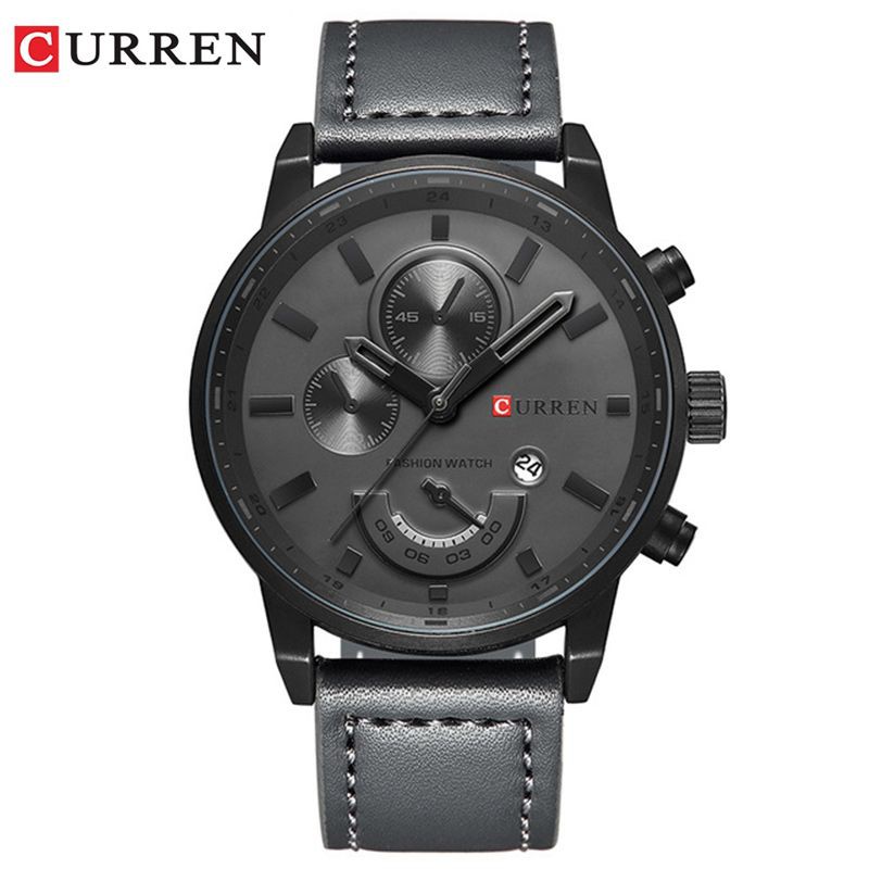 Jual CURREN 8217 Jam Tangan Pria Analog Tali Kulit Chronograph