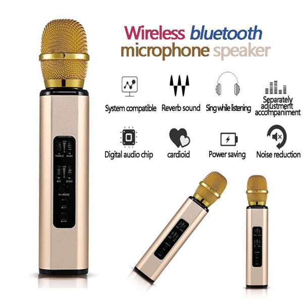 Jual Microphone Wireless Mic Bluetooth Wireless Mic Karaoke