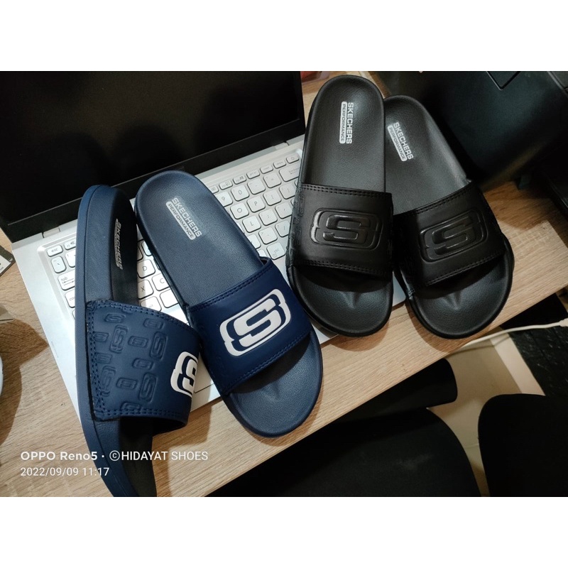 Jual SANDAL SKECHERS SLOP SLIP ON PRIA SANDAL KARET Shopee