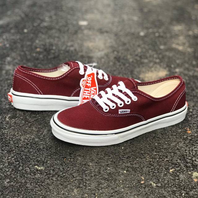 Vans authentic clearance maroon