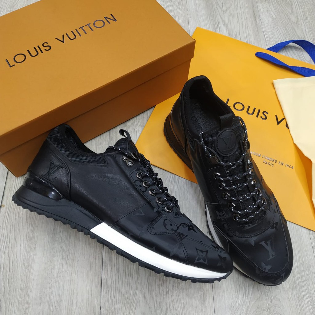 Jual Sepatu Lv Sneakers Pria Louis Taiga Vuitton Hitam