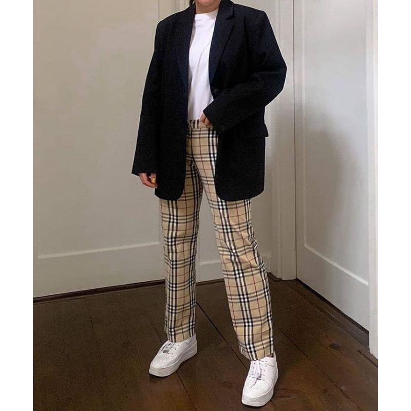 Y2K Burberry Low Rise Flares — Wayward Collection, Burberry Flare Pants
