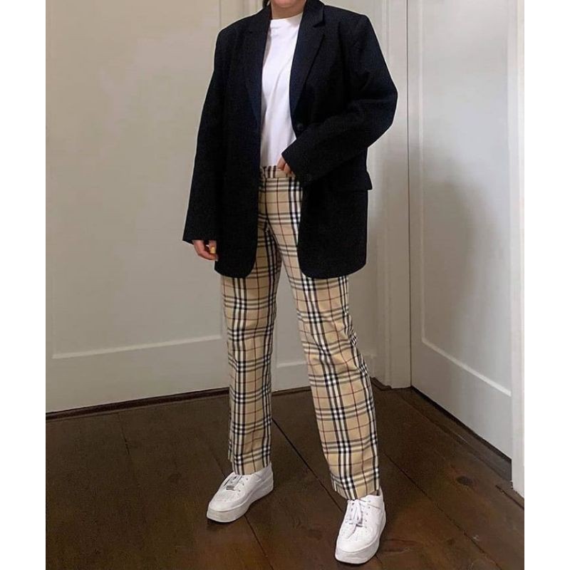 Burberry nova best sale check trousers