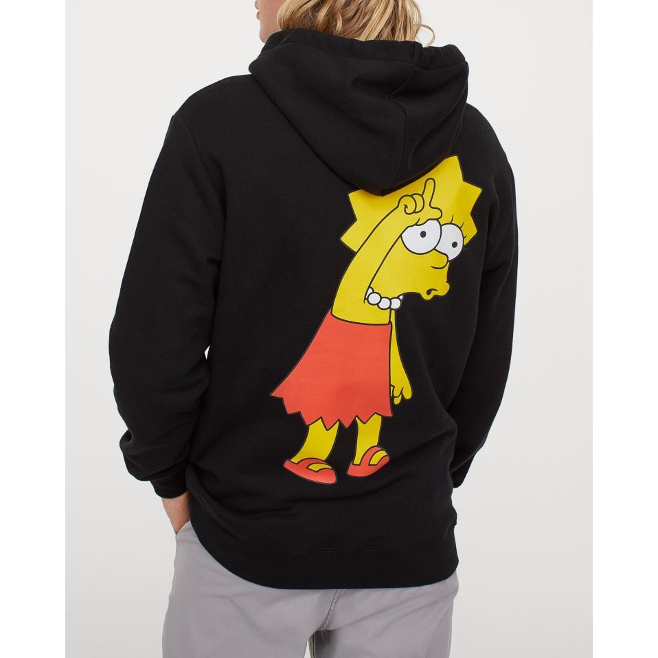 Jual Hoodie Jaket Hu0026M hnm The Simpsons Not Interested Black Original |  Shopee Indonesia