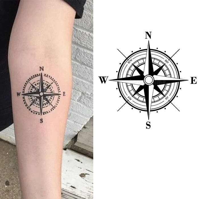 tøjlerne udrydde upassende Jual 【Compass】 Tato Temporer Kompas / Tattoo Temporary Waterproof Stiker |  Shopee Indonesia