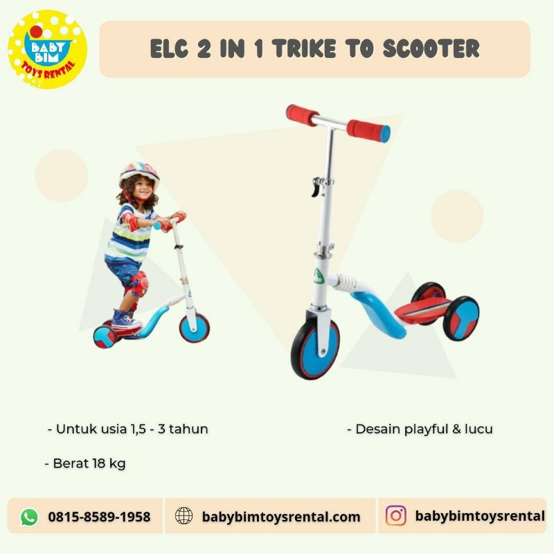 Elc 2 in outlet 1 trike to scooter