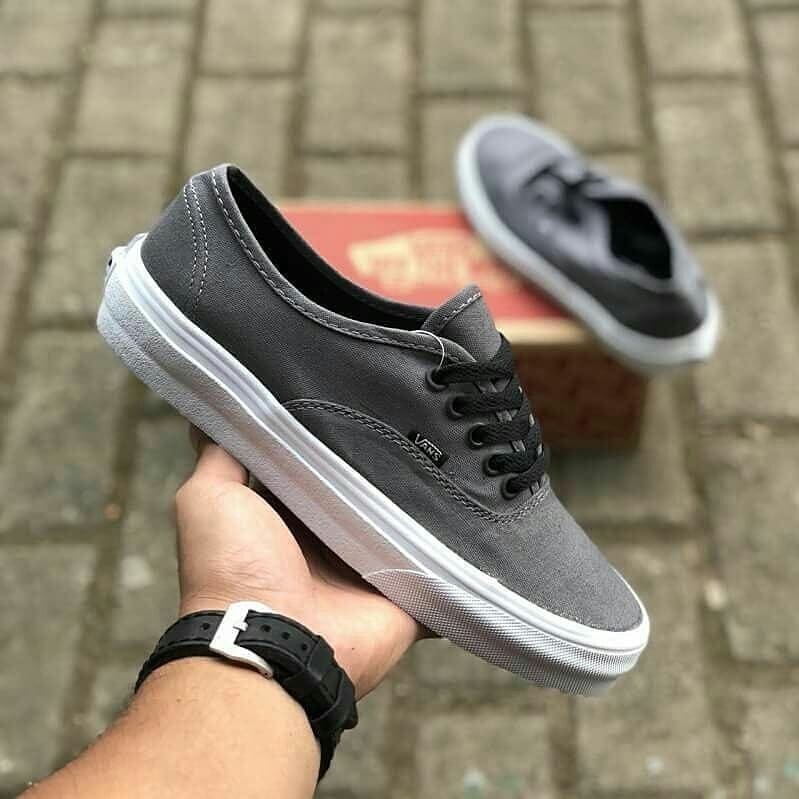 Vans authentic shop grey and white