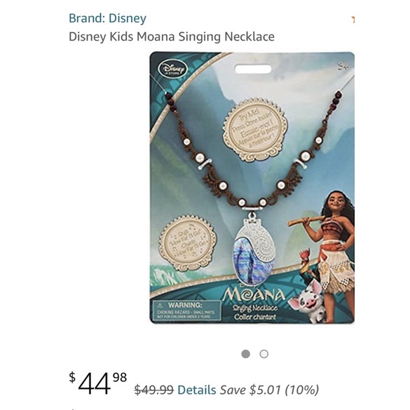 Moana singing online necklace