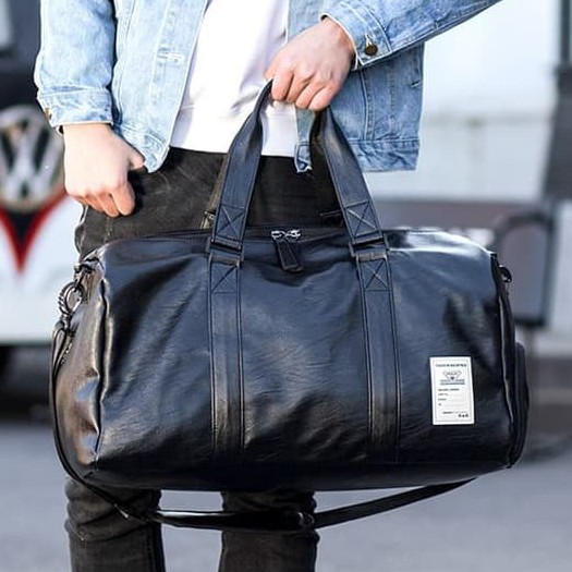 Duffle bag kulit cheap
