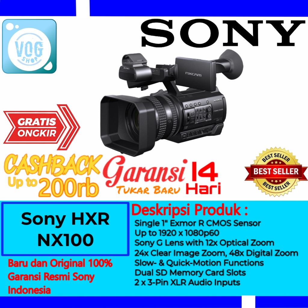 sony hxr nx100 spesifikasi