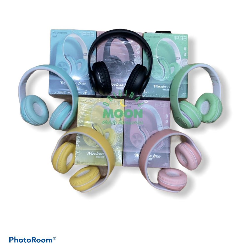 Jual Headphone Bluetooth Bando inpods Macaron P33 Headset Inpods