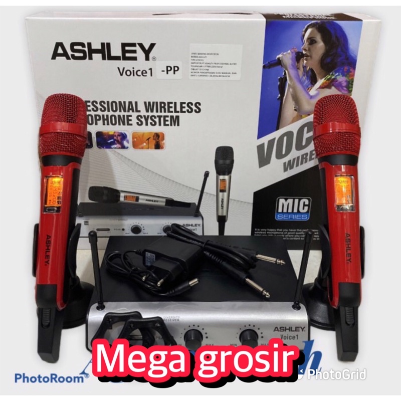 Jual mic wireless ashley voic1 microphone ashley voic 1 kualitas