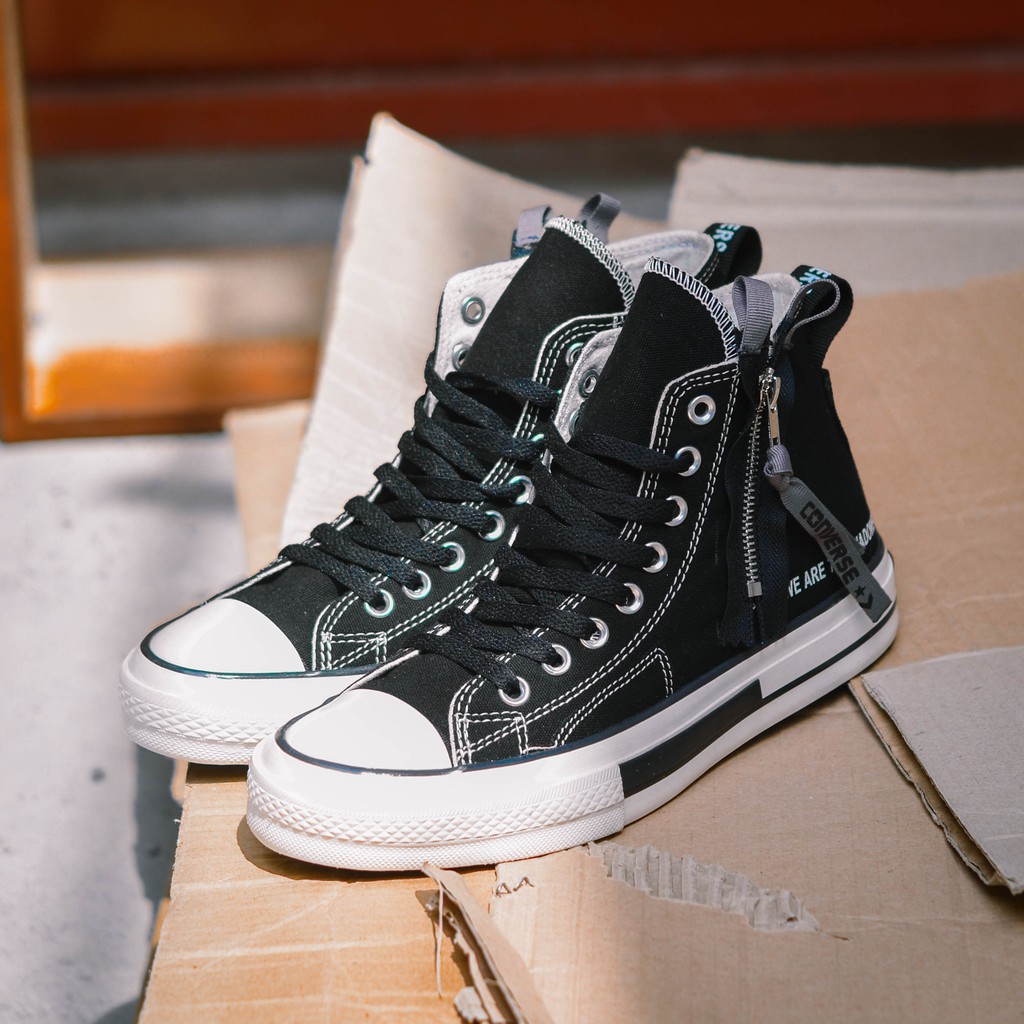 Jual PROMO TERLARIS SEPATU SNEAKERS CONVERSE HIGH BLACK WHITE