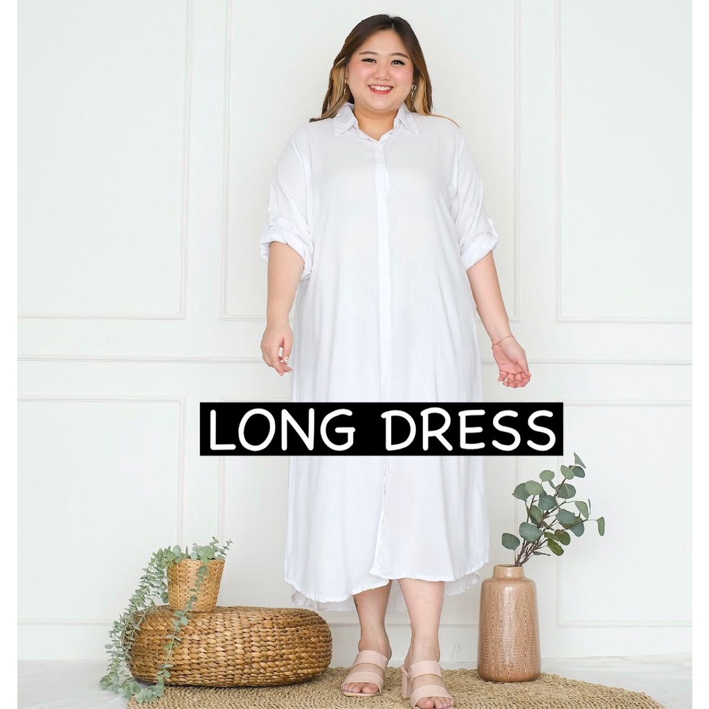 Dress putih big size sale