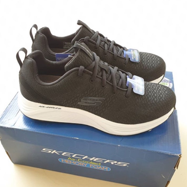 Jual Skechers Men s Memory Foam Air Cooled BLACK Shopee Indonesia