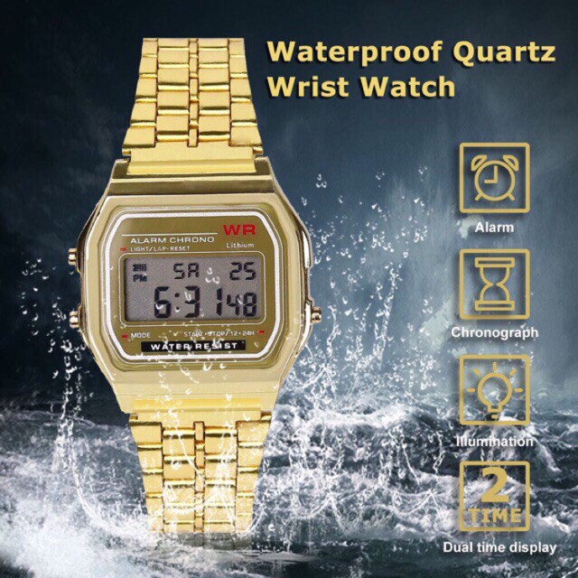 Harga jam casio online illuminator gold