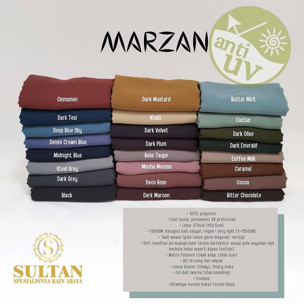 Jual Kain Sultan Mazen (Marzan) anti UV | Shopee Indonesia