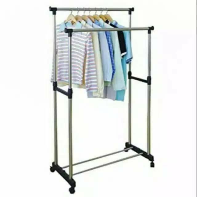 Stand hanger best sale double pole