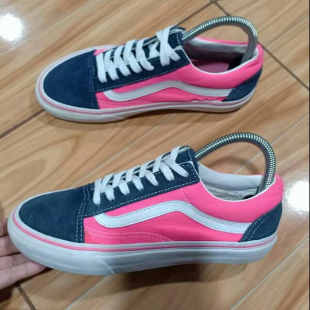 Jual Sepatu Wanita Vans Old Skool Two Tone Pink Blue Second