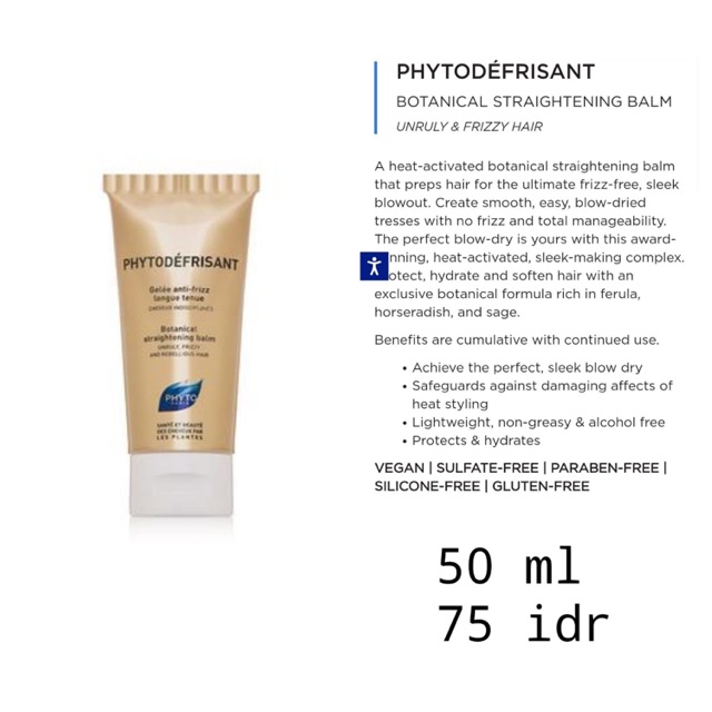 Phytodefrisant straightening outlet balm