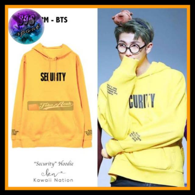 Jual JAKET HOODIES SWEATER BTS BT21 Rap Monster SECURITY Jungkook