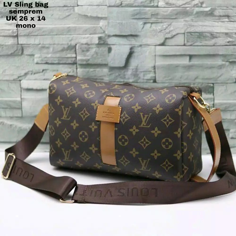 Jual ( PROMO SALE ) BEST SELLER TAS WANITA HANDBAG LV SLING BAG JENYFER  4RUANG SELEMPANG IMPORT MURAH