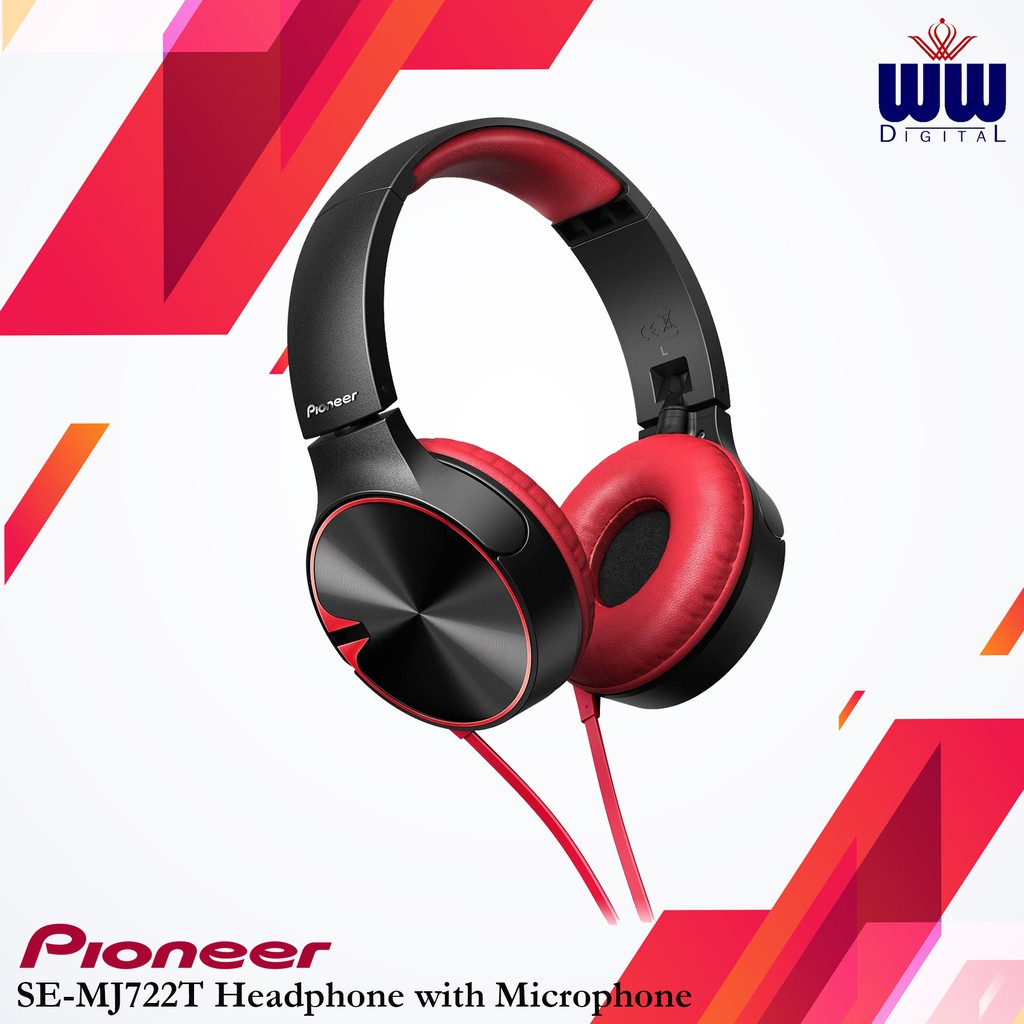 Jual Pioneer Extra Bass SE-MJ722T Headphone with Microphone